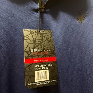 Men’s Spyder Active 3/4 zip pull over new with tags